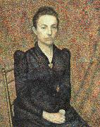 Georges Lemmen Portrait of Sister oil